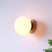 Applique Murale Marshmallow Globe Verre, Design Tendre Sophistiqué