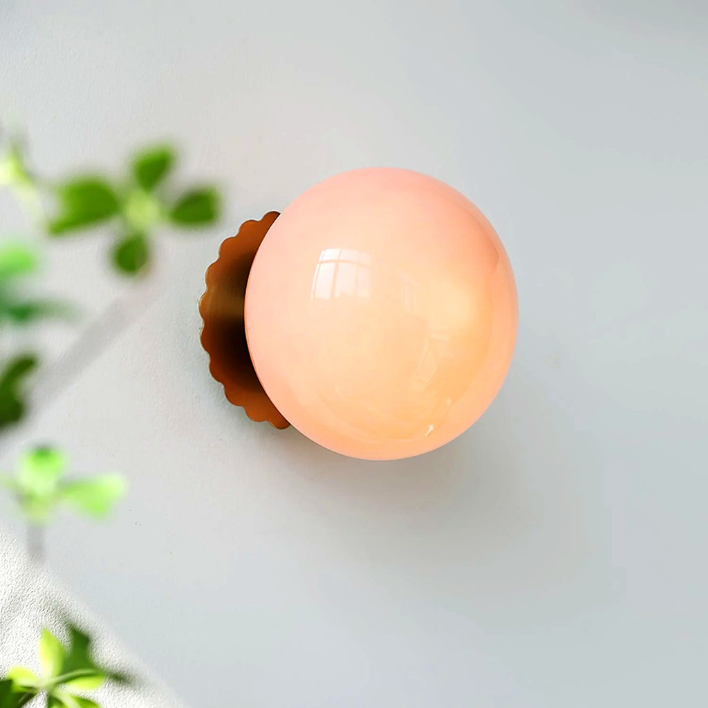 Applique Murale Marshmallow Globe Verre, Design Tendre Sophistiqué