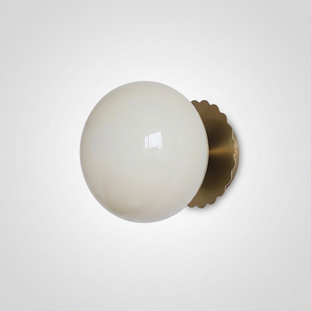 Applique Murale Marshmallow Globe Verre, Design Tendre Sophistiqué