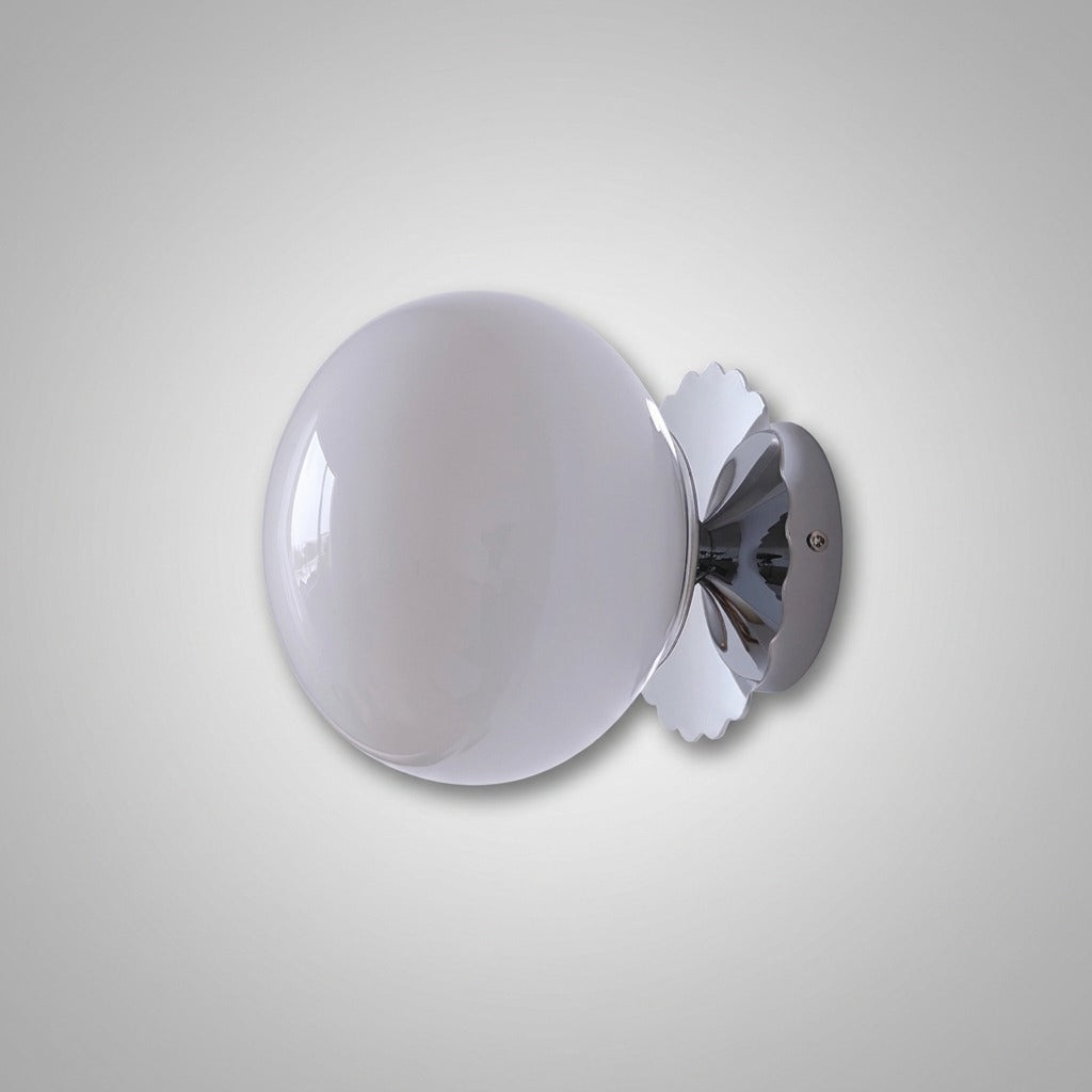 Applique Murale Marshmallow Globe Verre, Design Tendre Sophistiqué