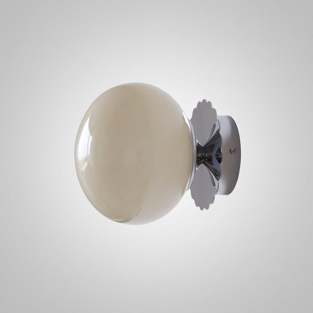 Applique Murale Marshmallow Globe Verre, Design Tendre Sophistiqué