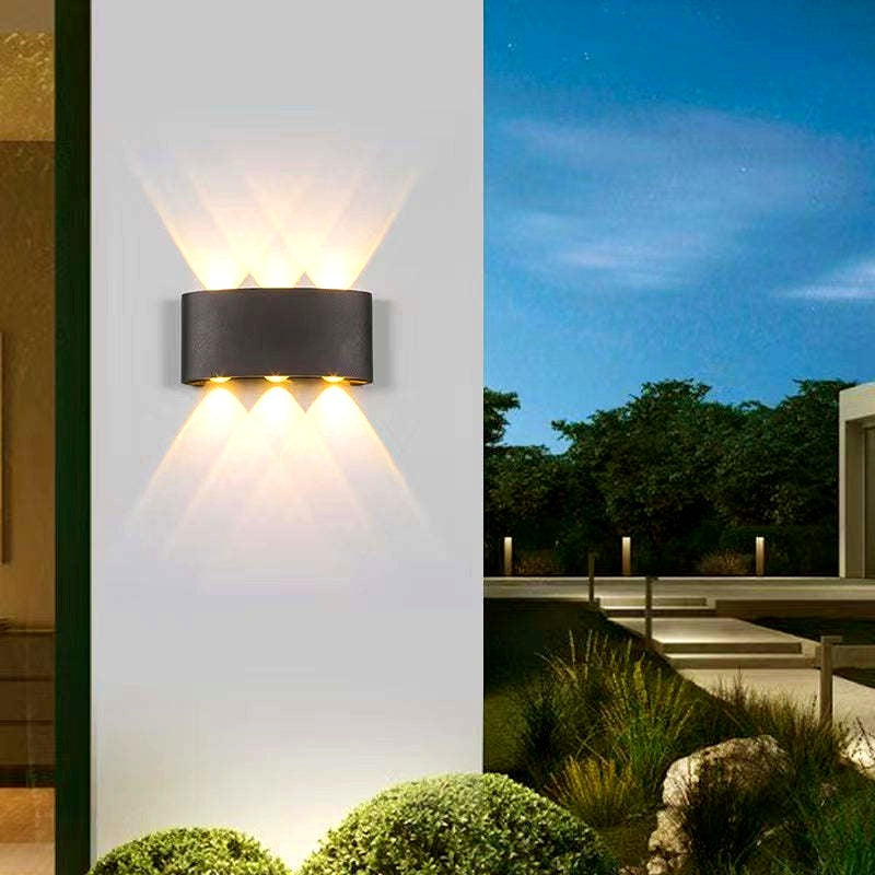Applique Murale Rectangulaire LED Moderne, Métal Acrylique Graphique