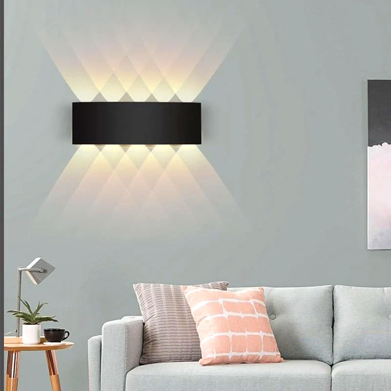 Applique Murale Rectangulaire LED Moderne, Métal Acrylique Graphique