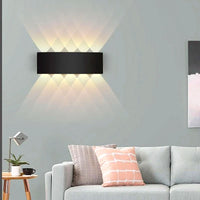 Applique Murale Rectangulaire LED Moderne, Métal Acrylique Graphique