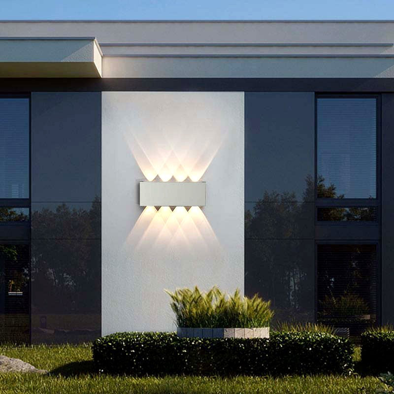 Applique Murale Rectangulaire LED Moderne, Métal Acrylique Graphique