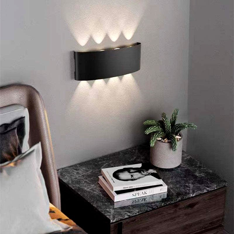 Applique Murale Rectangulaire LED Moderne, Métal Acrylique Graphique