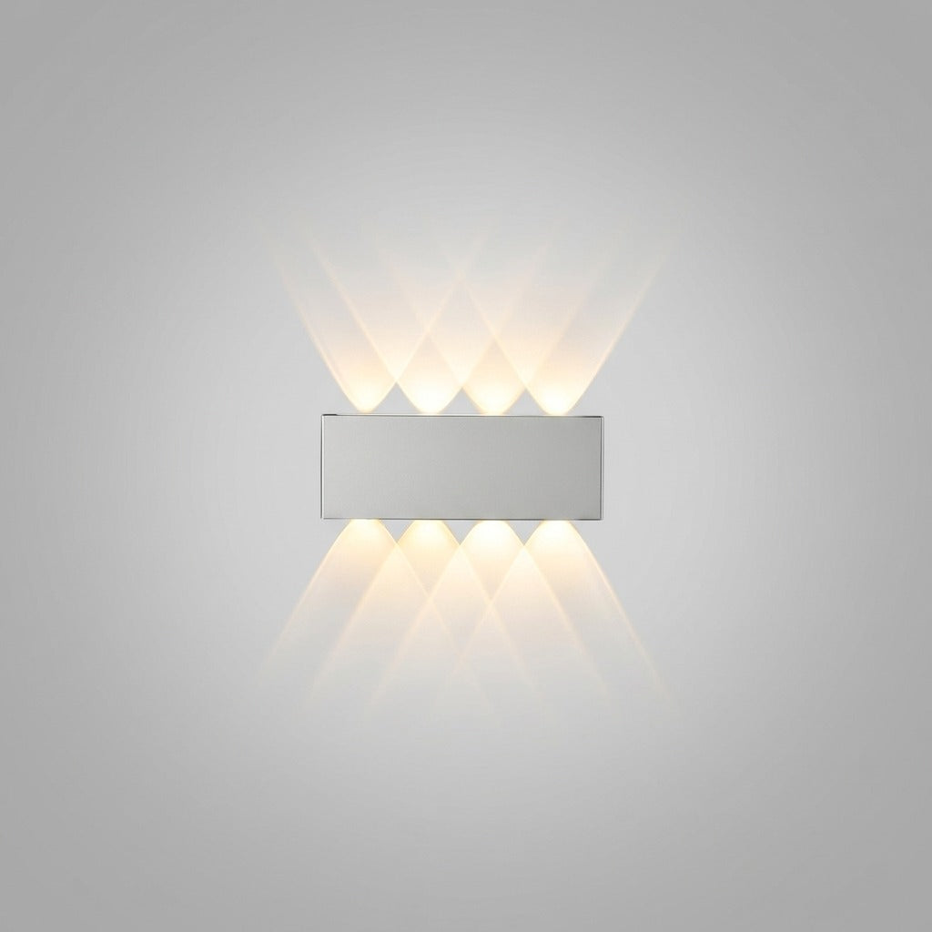 Applique Murale Rectangulaire LED Moderne, Métal Acrylique Graphique