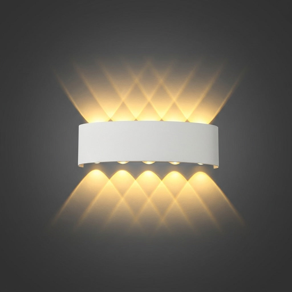 Applique Murale Rectangulaire LED Moderne, Métal Acrylique Graphique