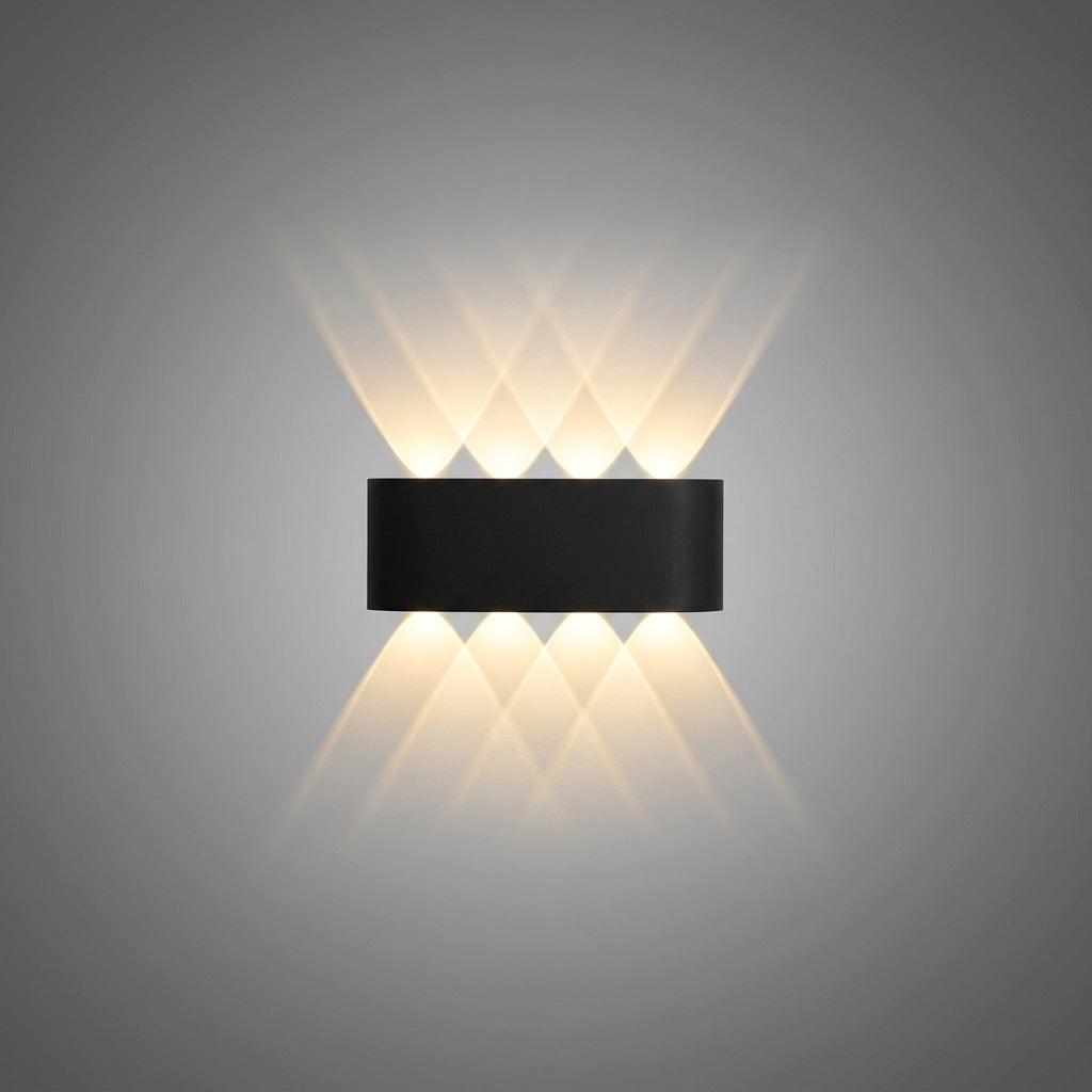 Applique Murale Rectangulaire LED Moderne, Métal Acrylique Graphique