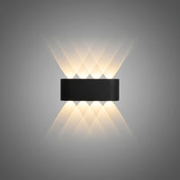 Applique Murale Rectangulaire LED Moderne, Métal Acrylique Graphique