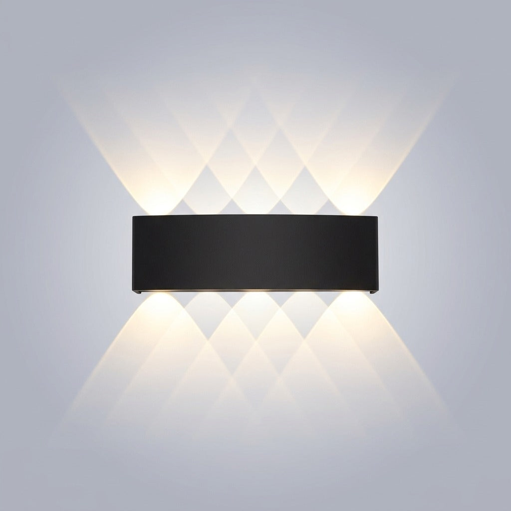 Applique Murale Rectangulaire LED Moderne, Métal Acrylique Graphique