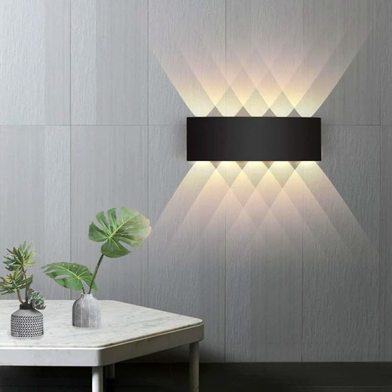 Applique Murale Rectangulaire LED Moderne, Métal Acrylique Graphique