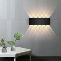Applique Murale Rectangulaire LED Moderne, Métal Acrylique Graphique