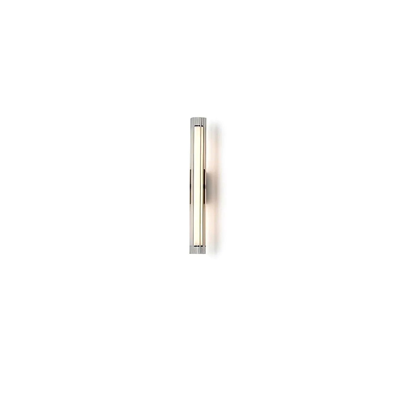 Applique Murale Tube Verre Contemporaine Noire, LED Intégrée, Colonne