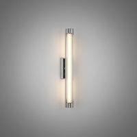 Applique Murale Tube Verre Contemporaine Noire, LED Intégrée, Colonne