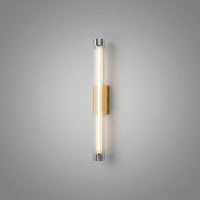 Applique Murale Tube Verre Contemporaine Noire, LED Intégrée, Colonne