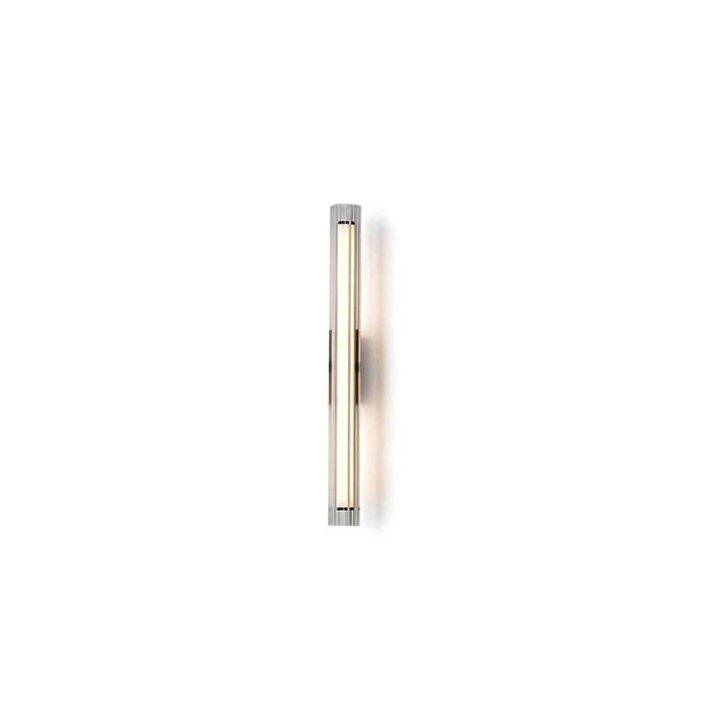 Applique Murale Tube Verre Contemporaine Noire, LED Intégrée, Colonne