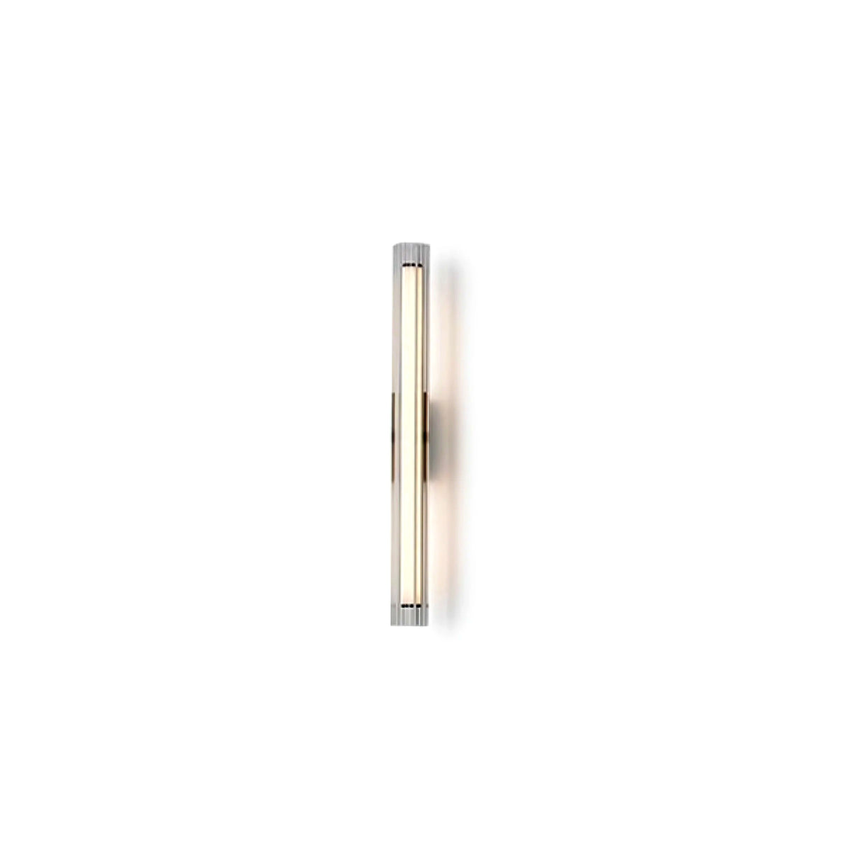 Applique Murale Tube Verre Contemporaine Noire, LED Intégrée, Colonne