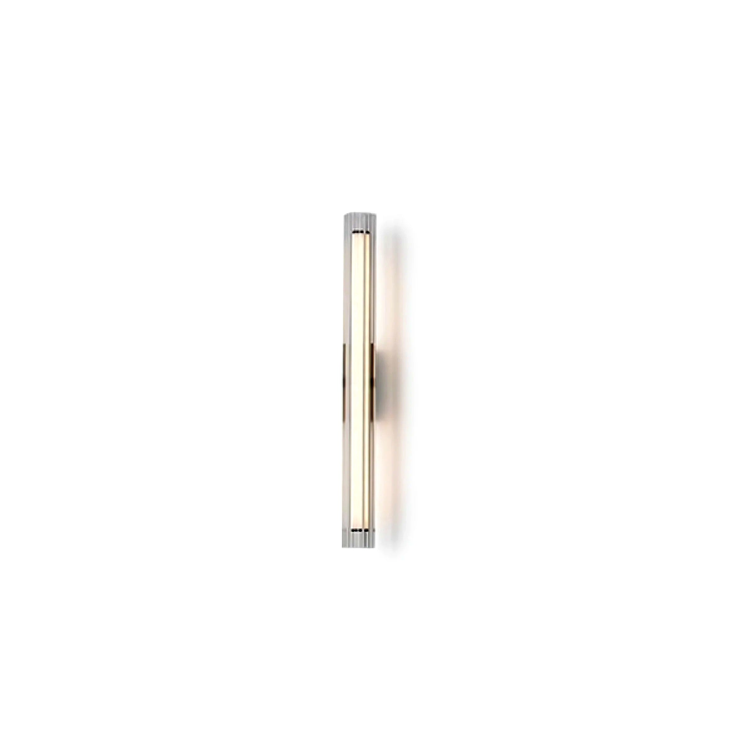 Applique Murale Tube Verre Contemporaine Noire, LED Intégrée, Colonne