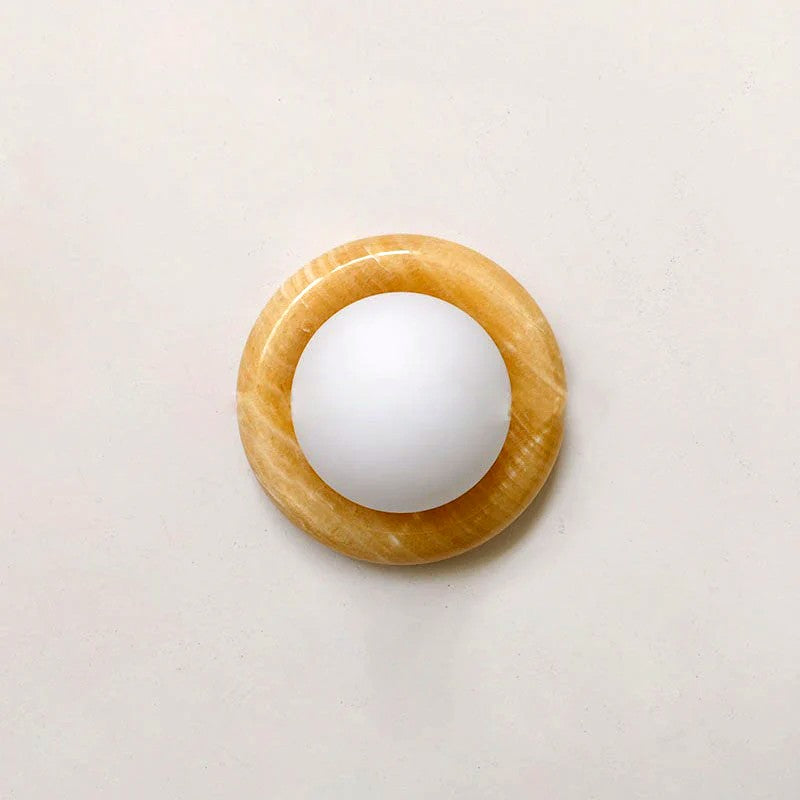 Applique Murale Verre Jade Minimaliste, Halo Doux Contemporain