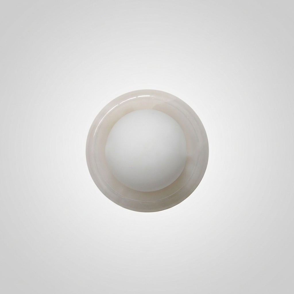 Applique Murale Verre Jade Minimaliste, Halo Doux Contemporain