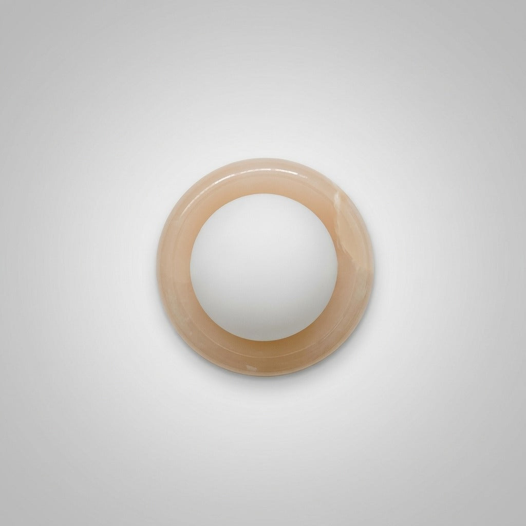 Applique Murale Verre Jade Minimaliste, Halo Doux Contemporain