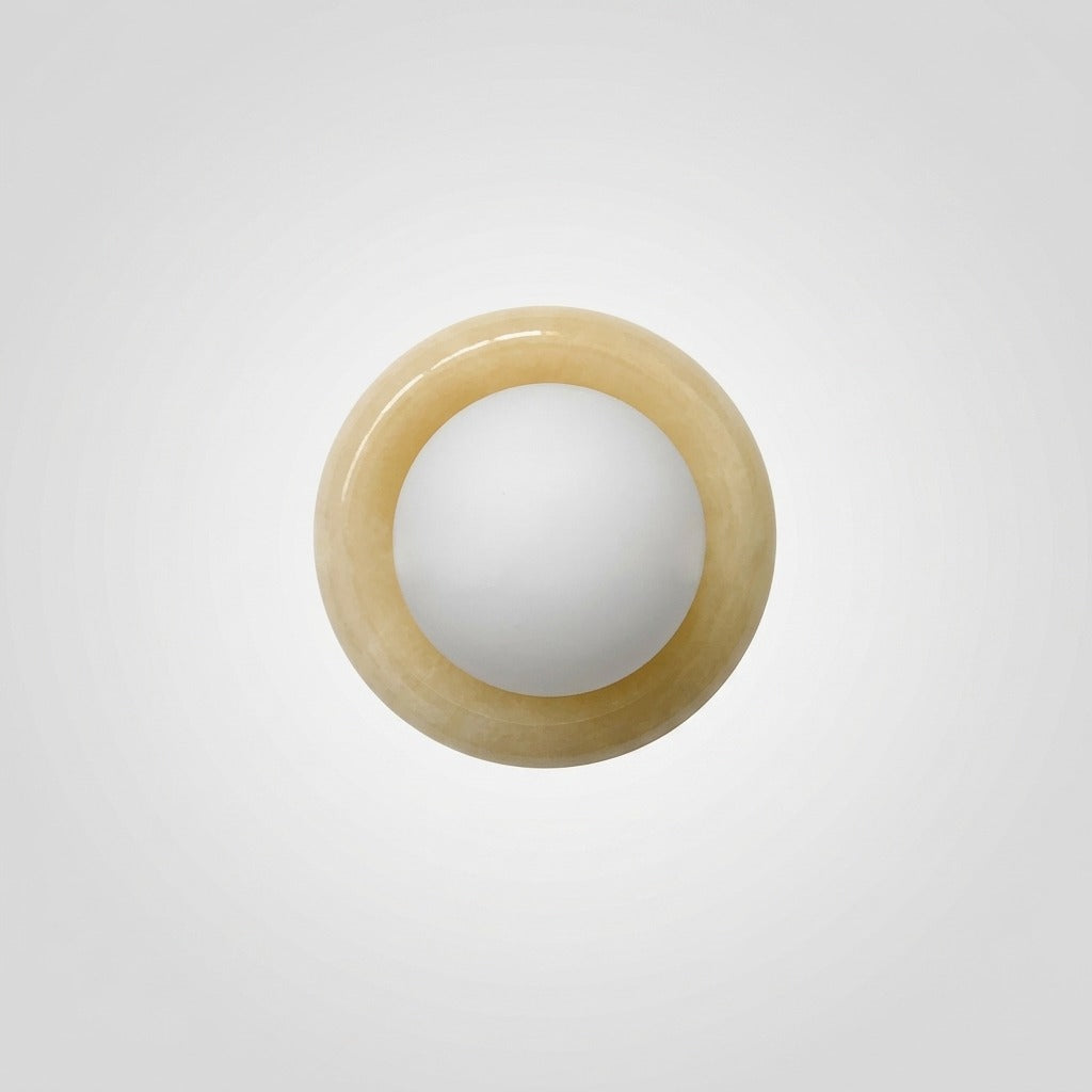 Applique Murale Verre Jade Minimaliste, Halo Doux Contemporain