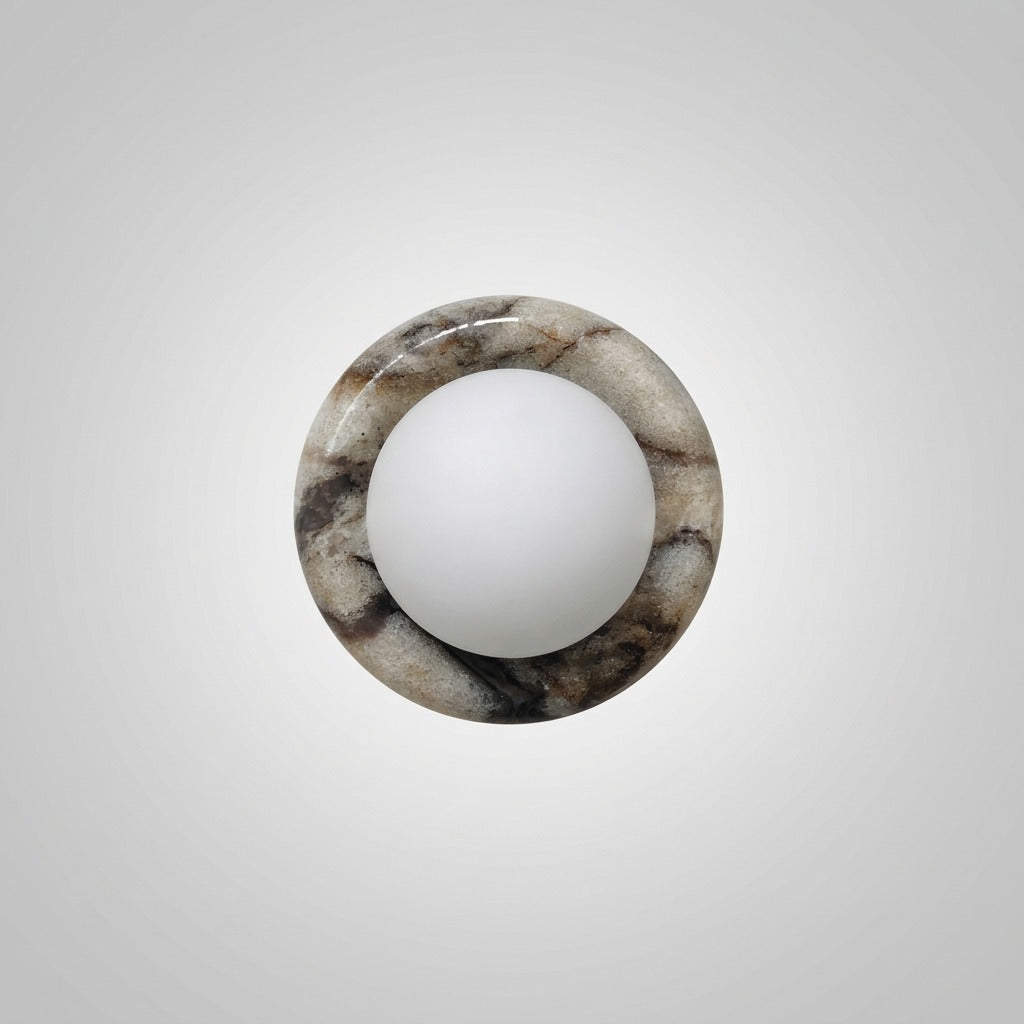 Applique Murale Verre Jade Minimaliste, Halo Doux Contemporain