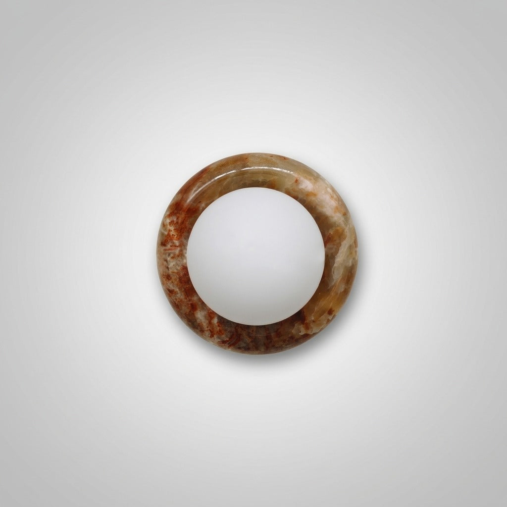 Applique Murale Verre Jade Minimaliste, Halo Doux Contemporain