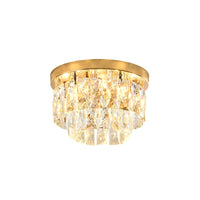 Lustre Plafonnier Rond Métal Verre de Luxe, Design Précieux Élégant
