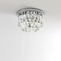 Lustre Plafonnier Rond Métal Verre de Luxe, Design Précieux Élégant