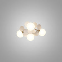 Plafonnier Branche Florale Design Verre Métal, Éclairage Décoratif