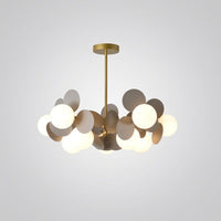 Plafonnier Branche Florale Design Verre Métal, Éclairage Décoratif