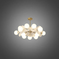 Plafonnier Branche Florale Design Verre Métal, Éclairage Décoratif