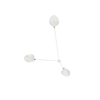 Plafonnier Bras Articulés Sculptural, Métal Aluminium Laiton Laqué