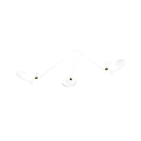 Plafonnier Bras Articulés Sculptural, Métal Aluminium Laiton Laqué
