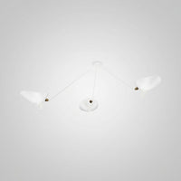 Plafonnier Bras Articulés Sculptural, Métal Aluminium Laiton Laqué