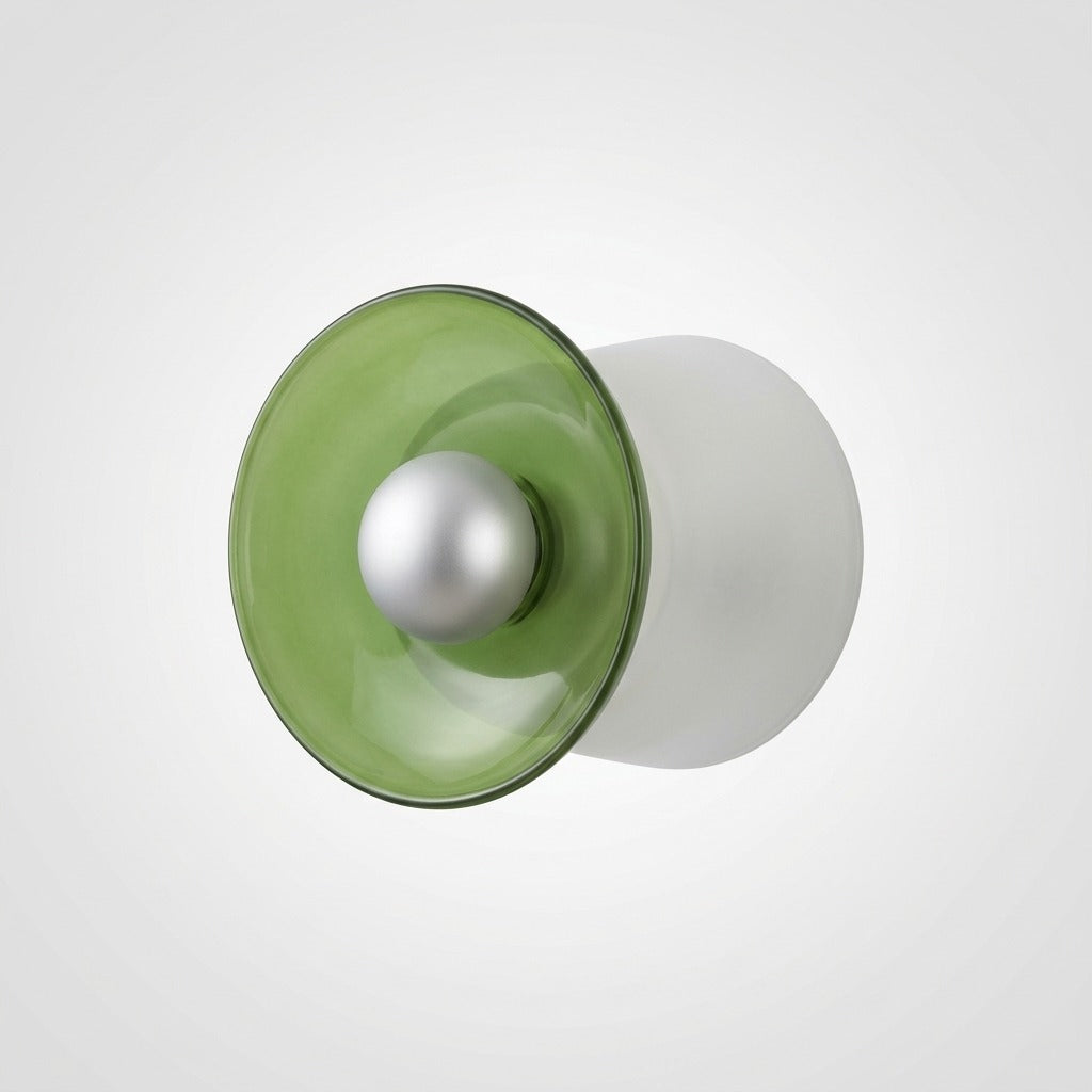 Plafonnier Dôme Verre Métal Rétro Coloré, Design Joyeux Moderne