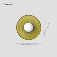 Plafonnier Dôme Verre Métal Rétro Coloré, Design Joyeux Moderne