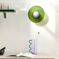 Plafonnier Dôme Verre Métal Rétro Coloré, Design Joyeux Moderne