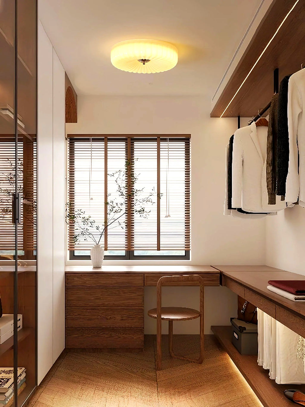 Plafonnier Encastré Verre Minimaliste, Design Épuré Discret Moderne