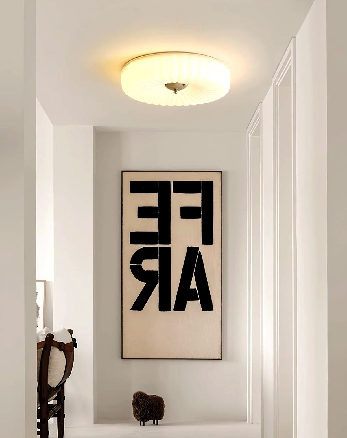 Plafonnier Encastré Verre Minimaliste, Design Épuré Discret Moderne