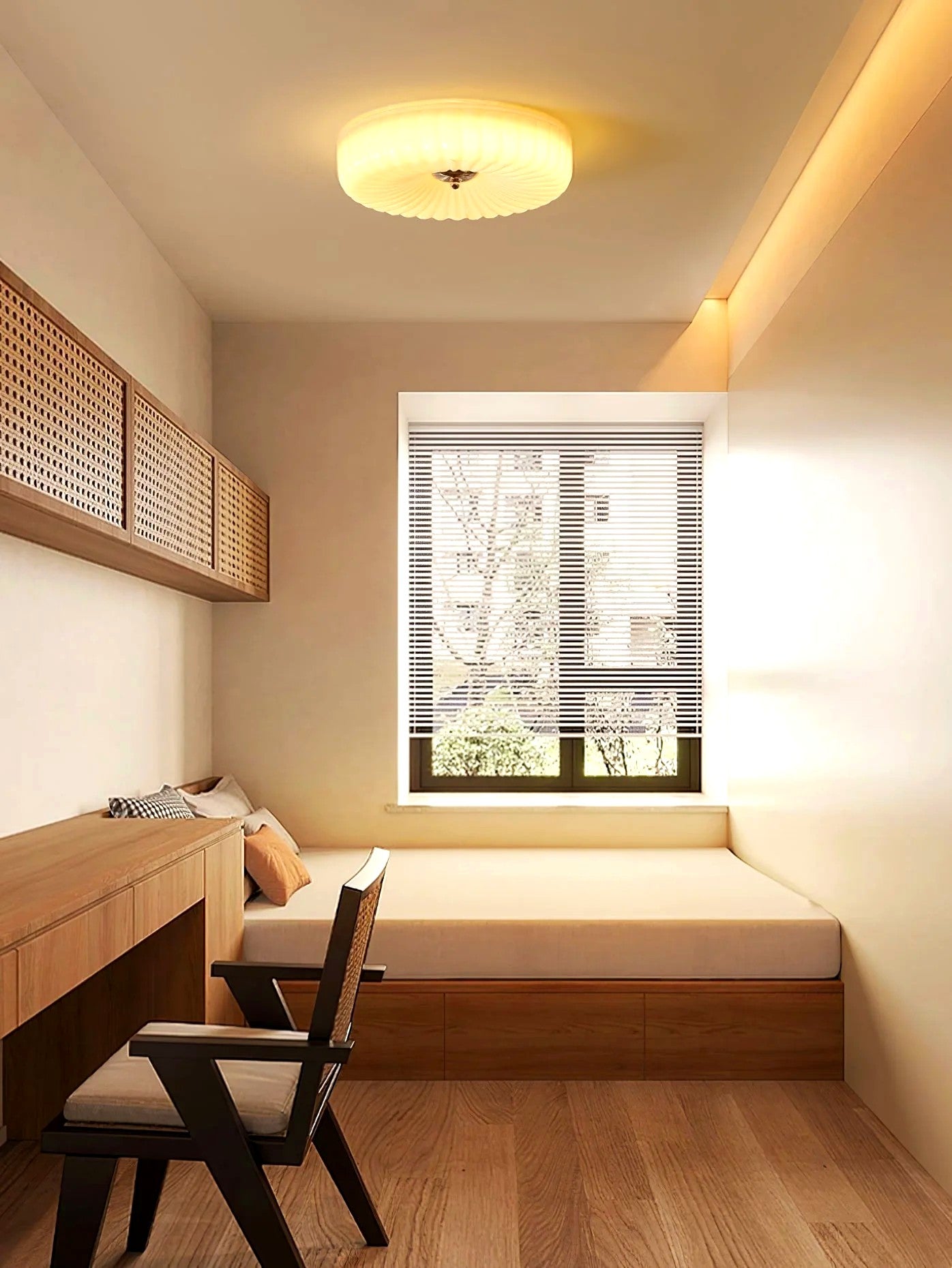 Plafonnier Encastré Verre Minimaliste, Design Épuré Discret Moderne