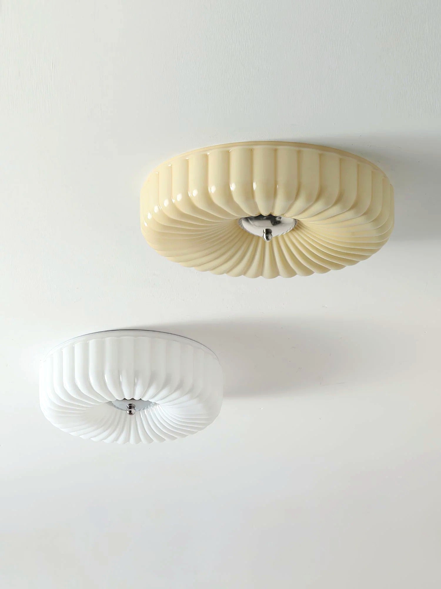 Plafonnier Encastré Verre Minimaliste, Design Épuré Discret Moderne