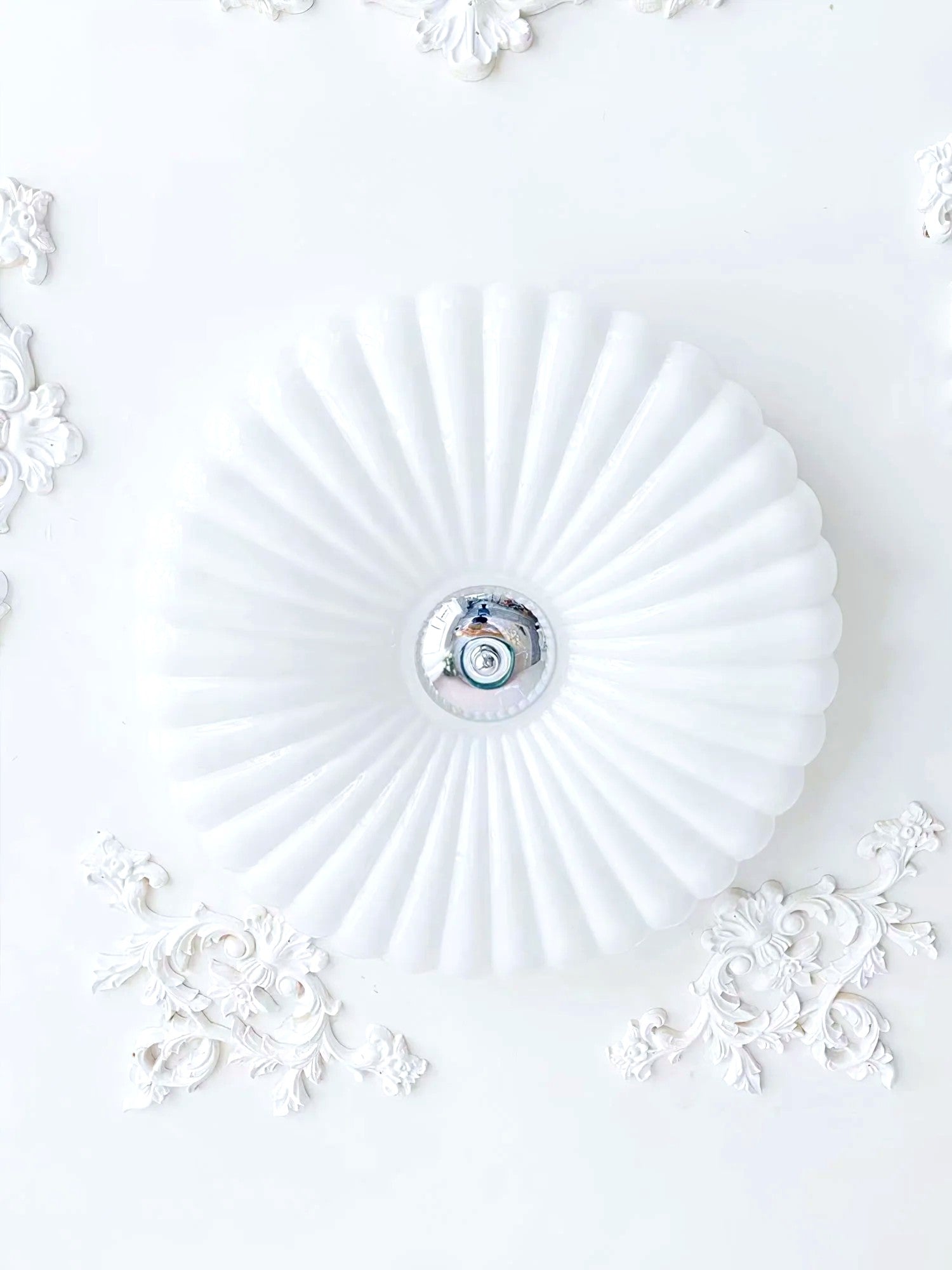 Plafonnier Encastré Verre Minimaliste, Design Épuré Discret Moderne