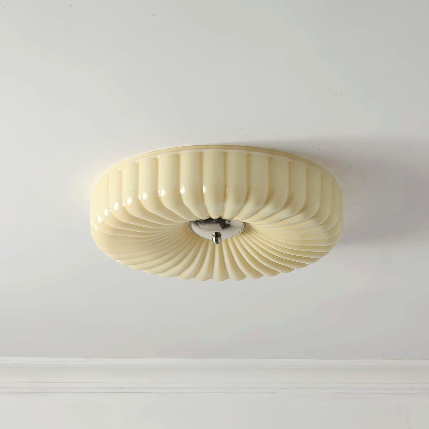 Plafonnier Encastré Verre Minimaliste, Design Épuré Discret Moderne