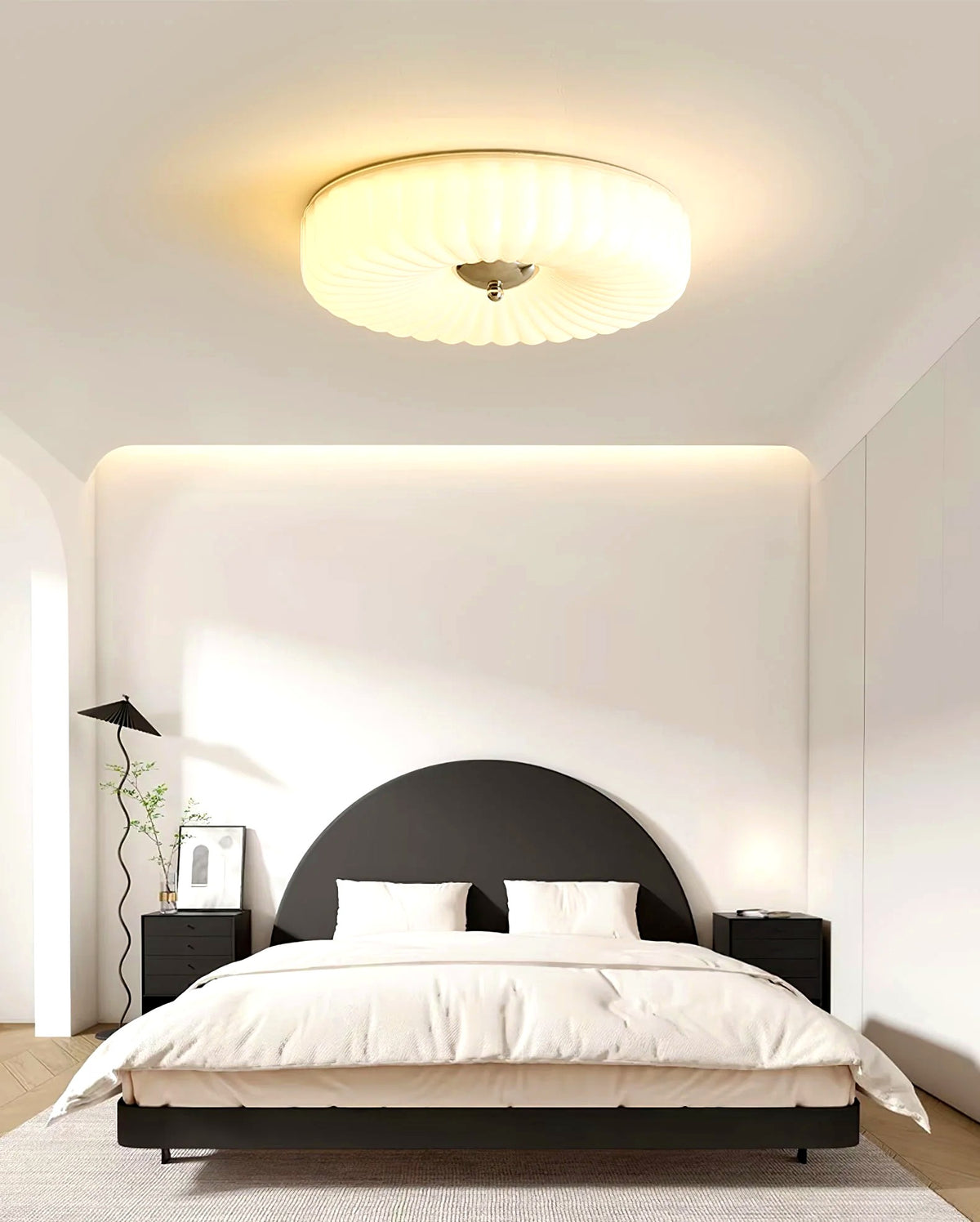 Plafonnier Encastré Verre Minimaliste, Design Épuré Discret Moderne