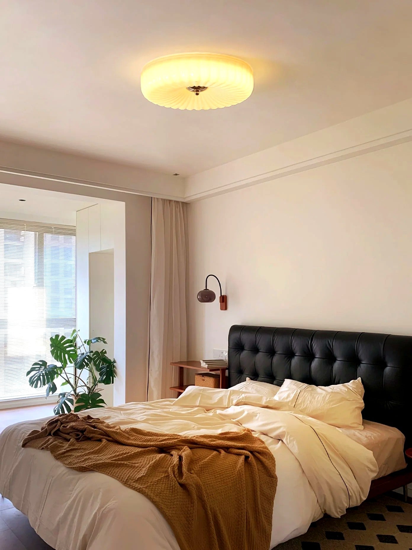 Plafonnier Encastré Verre Minimaliste, Design Épuré Discret Moderne