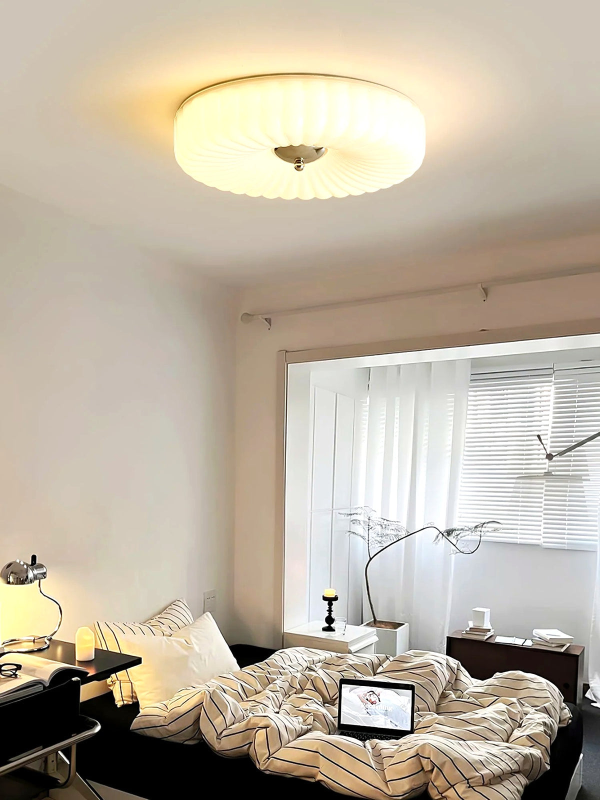Plafonnier Encastré Verre Minimaliste, Design Épuré Discret Moderne