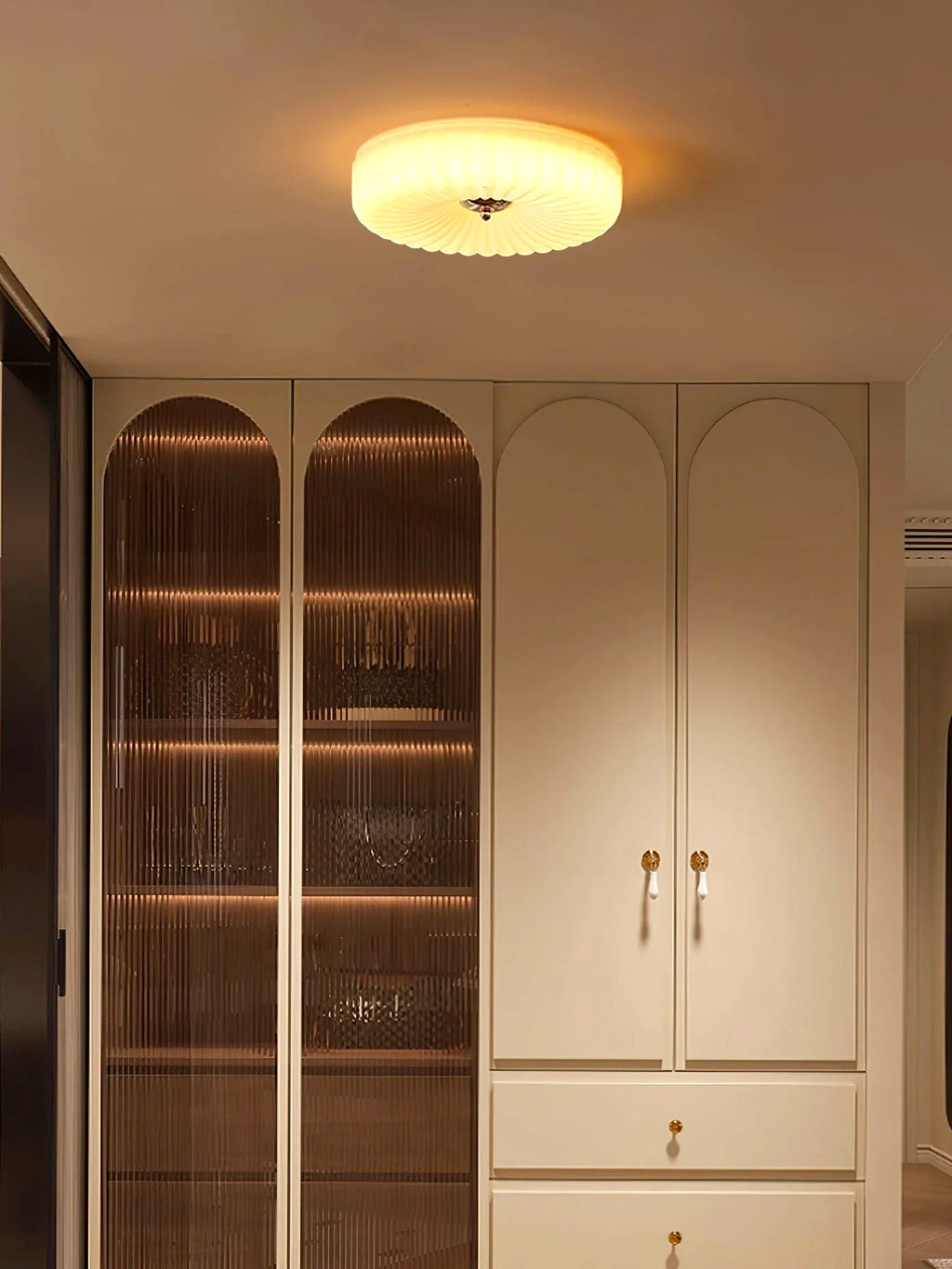 Plafonnier Encastré Verre Minimaliste, Design Épuré Discret Moderne
